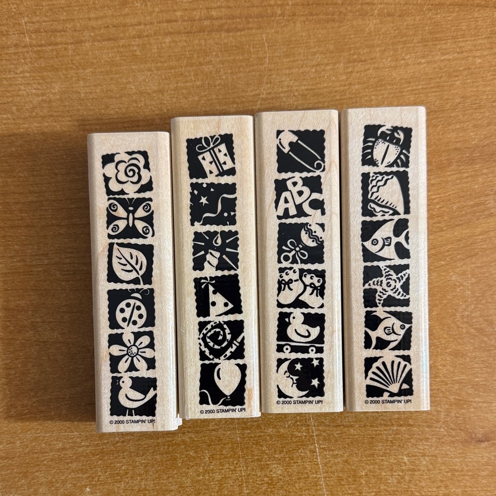Stampin' Up!‎ Black and Natural Wooden Stamp Collection